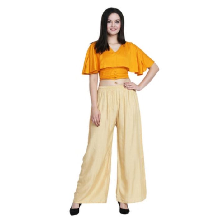 Women Plazzo Pants Summer Loose Casual Wear Plazo