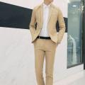 Men Formal 2 Pieces Suit Set Fashion New Boutique Business Dress Wedding Groom Suit Coat Blazers Trousers Suits Clothing Sets KEEMEEUYZO. 