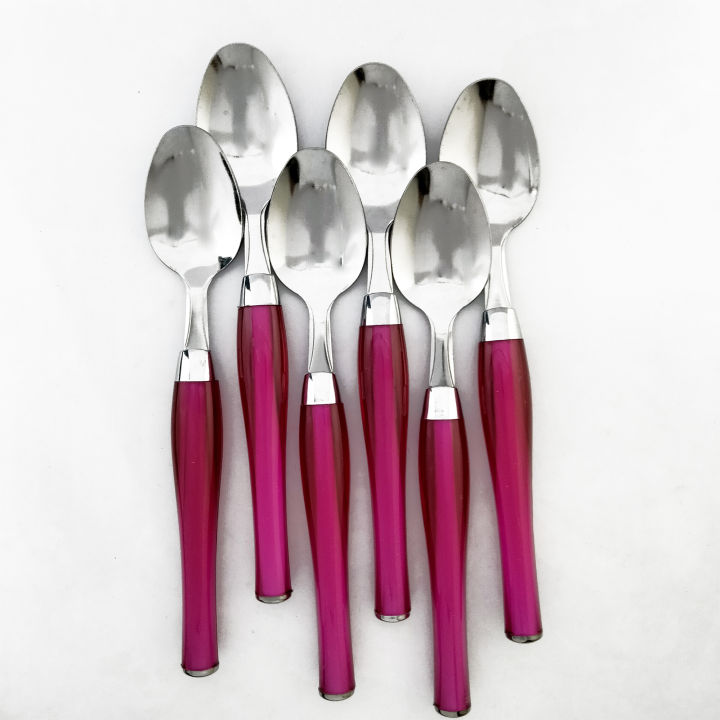 6%20Pcs%20Spoon%20Set%20(pen%20Style)%20With%20Plastic%20Handle%20For%20Kitchen%20And%20Dining%20Table%20Red%20%20Blue%20&%20Purple%20color%20-%20Image%202