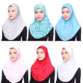 One Piece Amira Hijab Muslim Women Print Head Scarf Wrap Shawl Pull On Ready To Wear Hijabs Islamic Niab Nikab Instant Headscarf. 