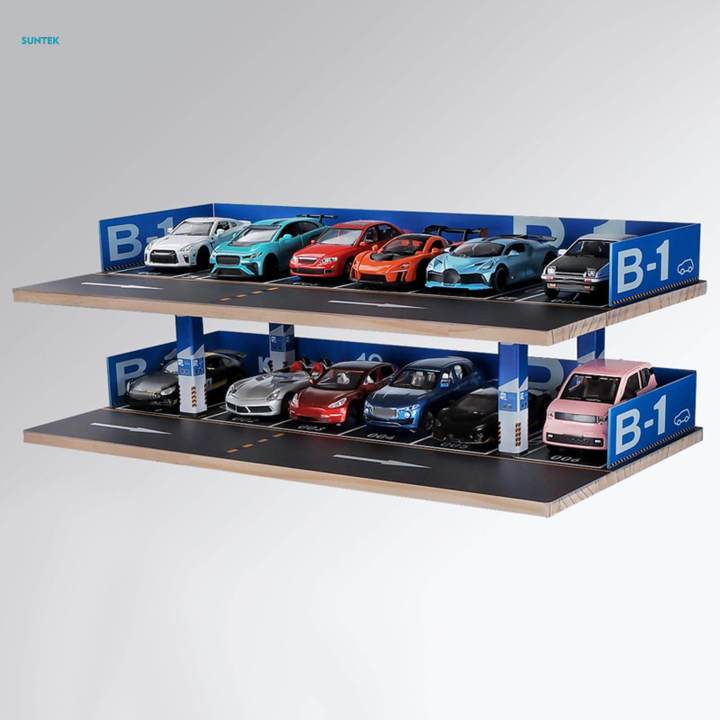 1/32 Model Car Display Case Diorama Garage Toy Vehicle Garage Parking Lot Adults Gifts