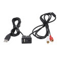 1M Car RCA Cable Adapter Switch 3.5mm Audio Jack AUX USB Cable Extention Mount Panel RCA Cable Replacement For Toyota Volkswagen.