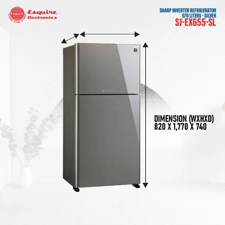 Sharp%20Inverter%20Refrigerator%20SJ-EX655-SL%20%7C%20570%20Liters%20-%20Silver%20-%20Image%204