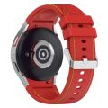 Leather Silicone Watch Band For Samsung Galaxy Watch 6 / 6 Classic.
