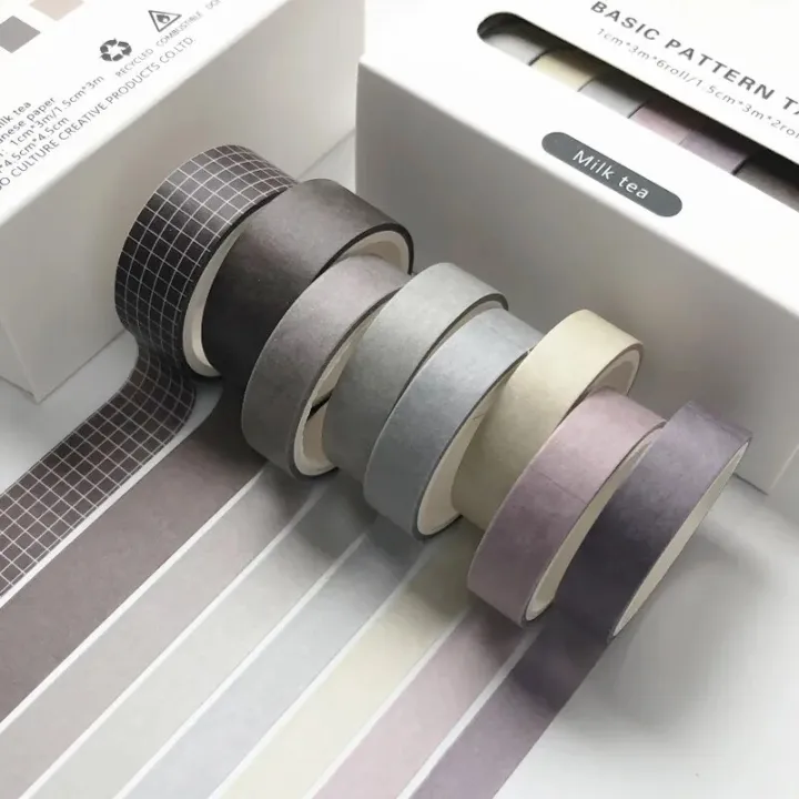 8%20pcs/set%20Solid%20Color%20Basic%20Grid%20Lines%20Washi%20Tape%20Cute%20Masking%20Adhesive%20Tape%20Diy%20Scrapbooking%20Art%20Supplies%20Decor%20Stationery%20-%20Image%206