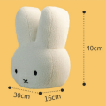 Miffy Throw Pillow Kawaii Rabbit Plush Toy Baby Comfort Pillow Sitting Room Sofa Bedside Pillow Cartoon Office Back Cushion.