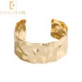 Enacolor Elegant Irregular Metal Opening Bangle Bracelets, for Women Arm Chain Bangles Fashion Jewelry Accessories. 