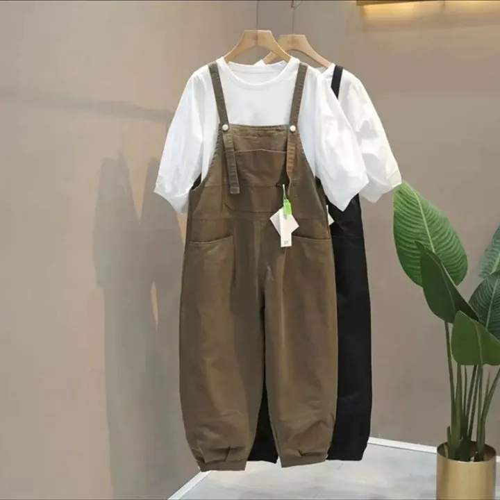 %E3%80%90High%20Quality%E3%80%91%E3%80%90Youthful-looking%20two-piece%20set%E3%80%91Cotton%20Suspender%20Pants%20Women's%20Suit%20Small%20Spring%20and%20Summer%20Loose%20Jumpsuit%20-%20Image%205