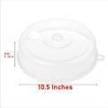 Microwave Food Cover Plate Cover Splatter Guard Non-Stick Plastic Clear Dish Lid 10.5 Inch.