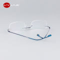 UVLAIK Classic Mens Pure Titanium Rimless Glasses Frames Myopia Optical Frame Ultra-light Titanium Frameless Eyeglasses Frame.