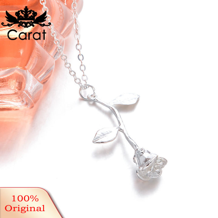 Women%20Elegant%20Rose%20Flower%20Pendant%20Chain%20Necklace%20Jewelry%20Valentines%20Day%20Gift%20-%20Image%203