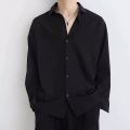 Long Sleeve Shirts Men Fashion Solid Plus Size 3XL Social Formal Business Cozy Handsome Korean Leisure Basic Simple Sheer Camisa. 