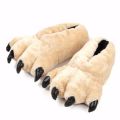 Soft Furry Slippers For Home Man Plush Fuzzy Home Shoes Slippers For Boys Funny Animal Slides Men's Bear Paw Slippers Cosplay.