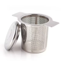 1 Pcs Stainless Steel Tea Filter strainer + Metal Cover  Food Grade Quality Dual Handle Fine Mesh Coffee Filter Sieve Teapot Cup Hanging Loose Leaf Tea Filter Tea Infuser. 