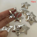 10/25Pcs Star BB Hairclips Girls Cute Star Barrettes Women Simple Metal Snap Clip Headdress Hair Jewelry Accessories. 
