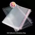 100 Pcs Self Adhesive Cellophane Sticky Bag Size: 11 inch x 15.75 inch + Flap 1.8 "(25 cm x 36.5 cm+Flap 4.5cm). 