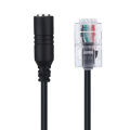 1PC Phone Adapter rj11 to 3.5 female Adapter Convertor Cable PC Computer Headset Telephone - Black.