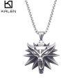 Movie Accessories Witcher 3 The Witcher 3 Wolf Head Necklace Pendant AliExpress Necklace Wholesale.