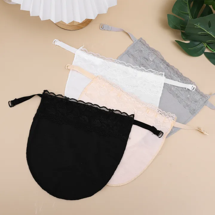 Women's%20Lace%20Cleavage%20Cover%20Up%20Mock%20Camisole%20Bra%20Underwears%20Strapless%20Wrapped%20Chest%20Invisible%20Clip-On%20Adjustable%20-%20Image%205