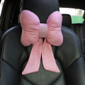Car headrest mesh red bow ribbon comfort neck protection pillow summer general car waist cushion.