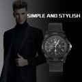 Fabric Canvas Strap Casual Cool Sport Round Dial WristWatch for men. 