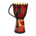 African hand drums small 10 inch native Media Indonesia imports handmade wood hollow carved Lijiang professional goat Carving - Carving random. 