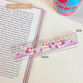 15CM New Cute Kawaii Study Time Color Folding Ruler Multifunction DIY Drawing Rulers For Kids Students Office School Stationery. 