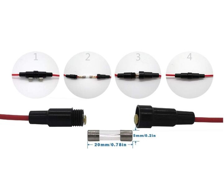 5x20mm fuse holder 10 Psc With Ware