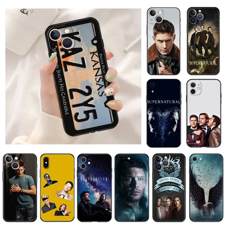 Sam Supernatural Silicone Black Phone Cases for iphone 15ProMax 14 13 12 11 15 Pro Max Mini 7 8 Plus XS X XR SE Cover