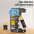 Digital Battery Tester LCD-Display C-D-N AA 9V 1.5V Button Cell Battery Capacity Check Detectors Checkered Load.