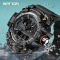 SANDA 2022 G Style New Men's Watches 50M Waterproof Shock Sports Military Quartz Watch For Male Digital Wristwatch Clock 3133. 