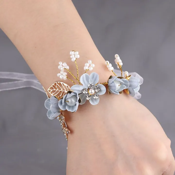 Wrist%20flower%20Pearl%20Crystal%20Corsage%20Bridesmaid%20Children%20Hand%20Flower%20Marriage%20Beautiful%20Bride%20Wedding%20Bracelets%20Girls%20Jewelry%20-%20Image%205