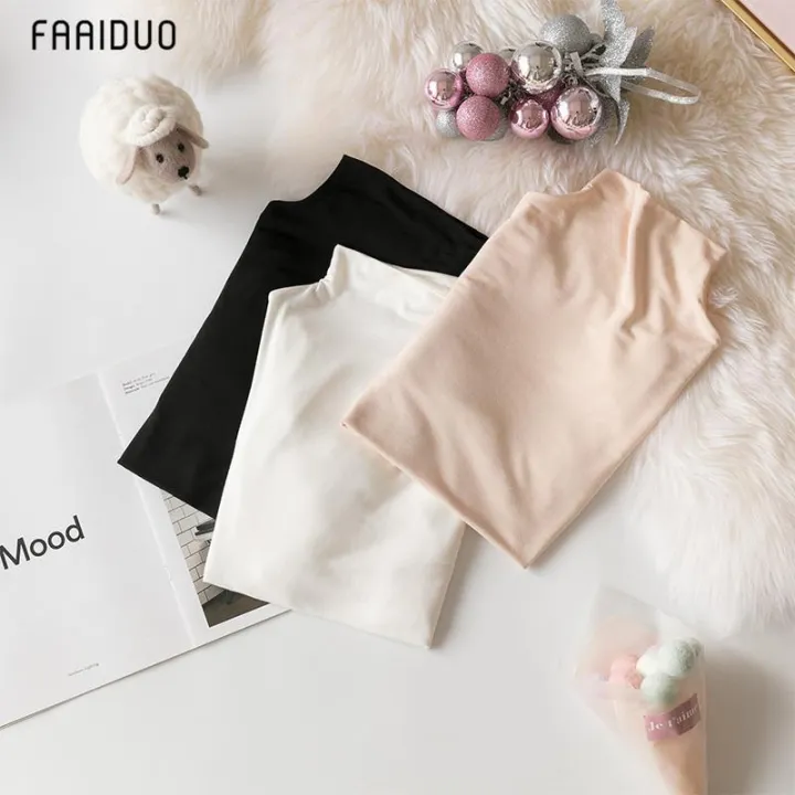 Modal%20T%20T-shirt%20Women's%20Long%20Sleeve%20Half%20Turtleneck%20Bottoming%20Shirt%20New%20Solid%20Color%20Slim%20Fit%20Show%20Thin%20Black%20Thin%20Top%20-%20Image%204