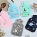 1pc Cute Hot Water Bottle Warm Belly Treasure Cartoon Warmer Filled Mini Hot water Bag (Cotton Cover Outside). 