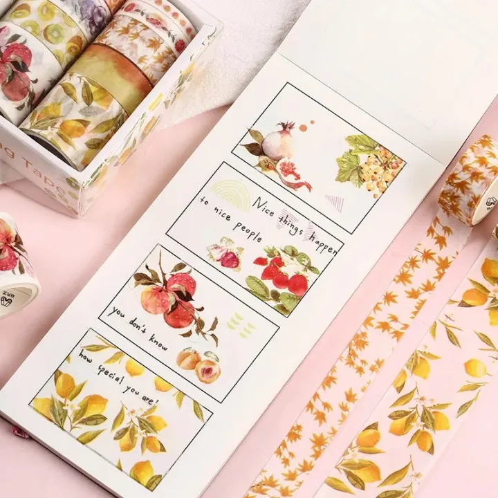 10pcs%20Sea%20and%20Forest%20Series%20Washi%20Tape%20Set%20Japanese%20Paper%20Stickers%20Scrapbooking%20Flower%20Adhesive%20Washitape%20Stationary%20-%20Image%203