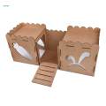 Wooden Rabbit Castle Hideout Guinea Pig Small Animal Shelter Hamster House. 