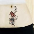 Miss Meow Colorful Flower Tattoo Sticker Waterproof Female Lasting Vertical C-section Scar Covering Tattoo Sticker.