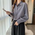 GIDYQ Women Chiffon White Shirt Korean Fashion Loose Long Sleeve Tops Casual Office Ladies All Match Shirts Spring New. 