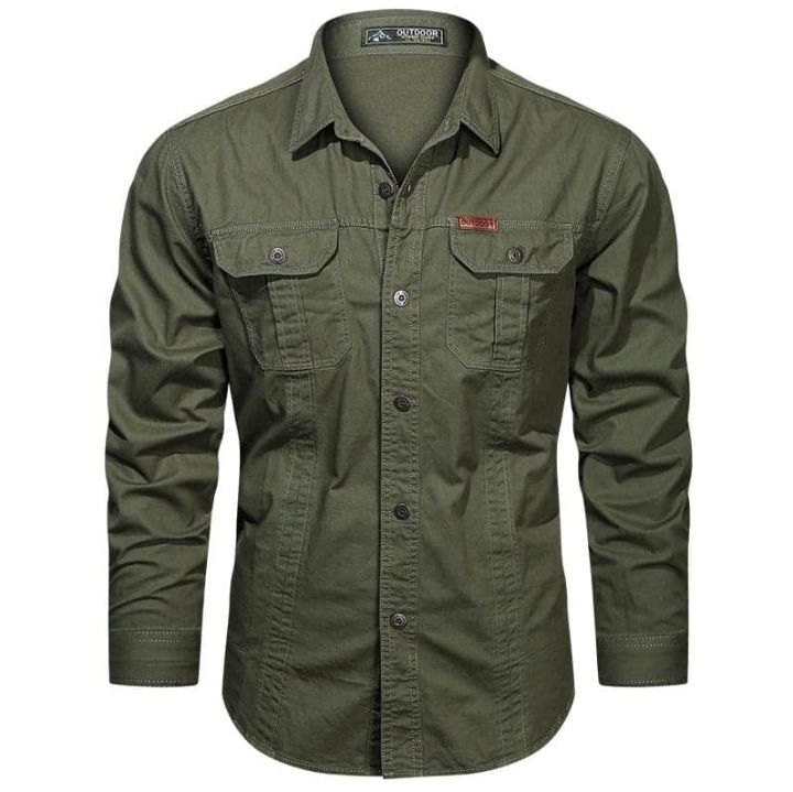 Full sleeves double pocket panel Shirt