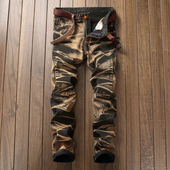 2022%20High%20Quality%20Men%20Casual%20Jeans%20Coated%20Slim%20Straight%20Pleated%20Biker%20Jeans%20Pants%20Male%20Denim%20Casual%20Pants%20Plus%20Size%2042%20-%20Image%204