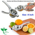 Stainless steel 1 Pcs Manual Hand press lemon juicer/Crusher (size 8 inch).. 