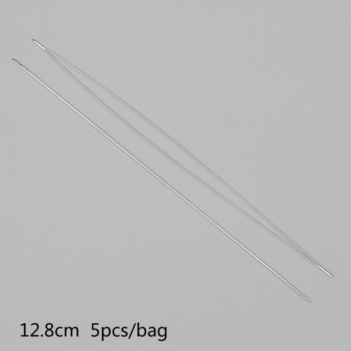 String Thread Pin 5Pc 4.8-14cm Long Stainless Steel Opening Curved Beading Needles Easy ...