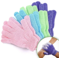 2pcs Shower Bath Exfoliating Wash Skin Spa Massage Scrub Body Scrubber Glove - Multicolor. 