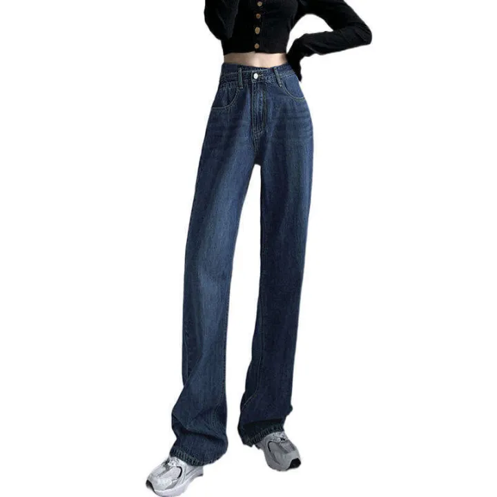 Black%20gray%20jeans%20for%20women's%20spring%20and%20autumn%20wear%202024%20new%20high%20waisted%20straight%20loose%20fit%20small%20design%20with%20wide%20leg%20pants%20-%20Image%205