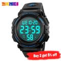 SKMEI Fashion Outdoor Sport Watch Men Multifunction Watches  5Bar Waterproof Digital Watch Relogio Masculino 1258. 