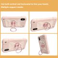 For iPhone XS Max Shockproof Silicone + PC Protective Case with Dual-Ring Holder. 