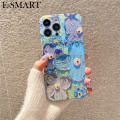 For Realme C53 Case Soft Blue Light Oil Painting Flower Silicone Anti Shock For Realme C53 Back Cover.