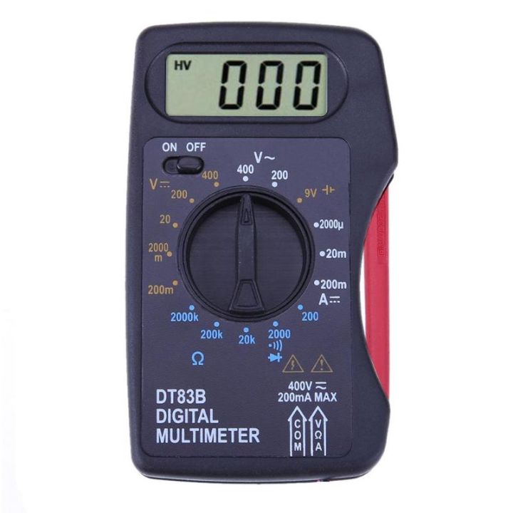 DT83B Pocket Digital Multimeter Ammeter Voltmeter DC/AC Resistor