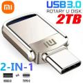 Xiaom USB 2TB OTG Metal USB 3.1 Pen Drive Key 2TB 1TB Type C High Speed Pendrive Mini Flash Drive Memory Stick Waterproof.