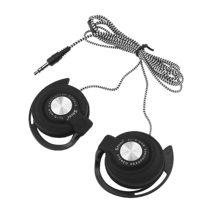 Universal 3.5mm Plug Wired Clip On Ear Sports Earphone Heavy Bass Headphone For Most Phones Tablets MP3 MP4 Handsfree Headset